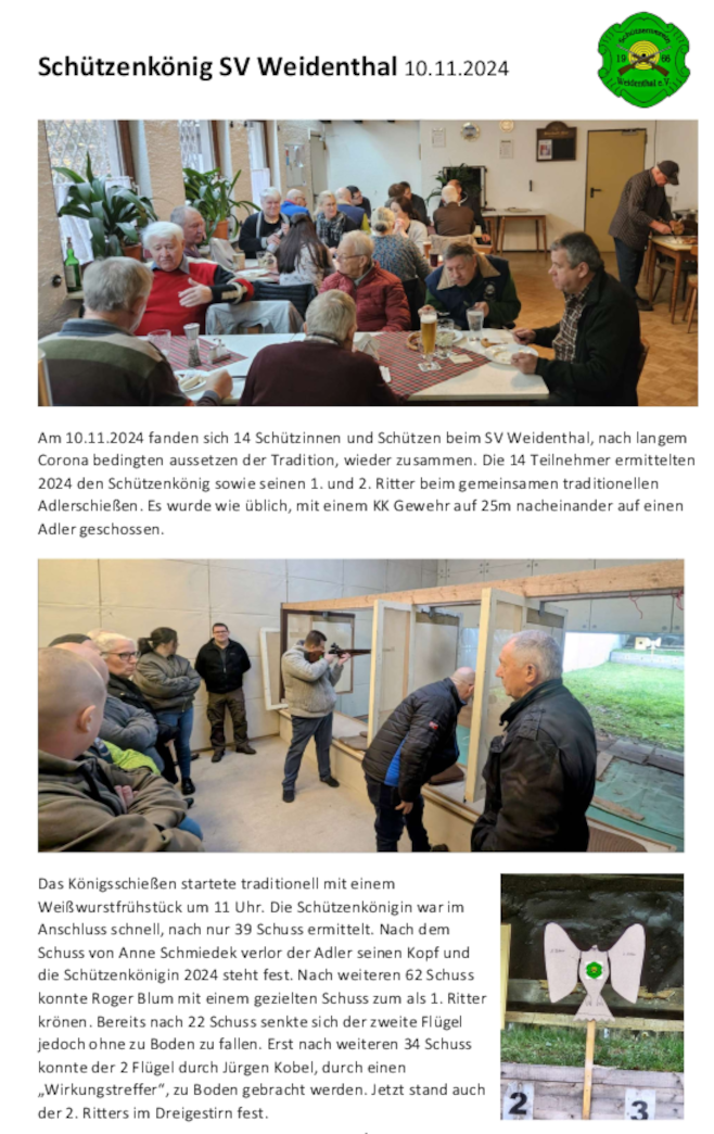 Königsschießen 2024